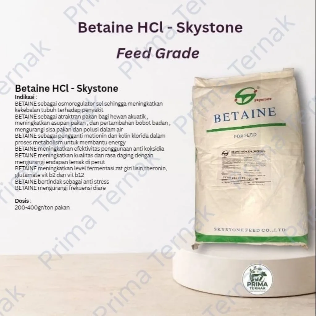 Betaine HCL 25 Kg untuk Pertumbuhan ternak