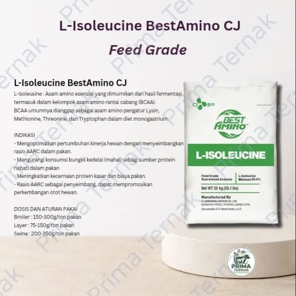 L-Isoleucine BestAmino CJ 1 kg 500 gr Amino Esensial Ternak