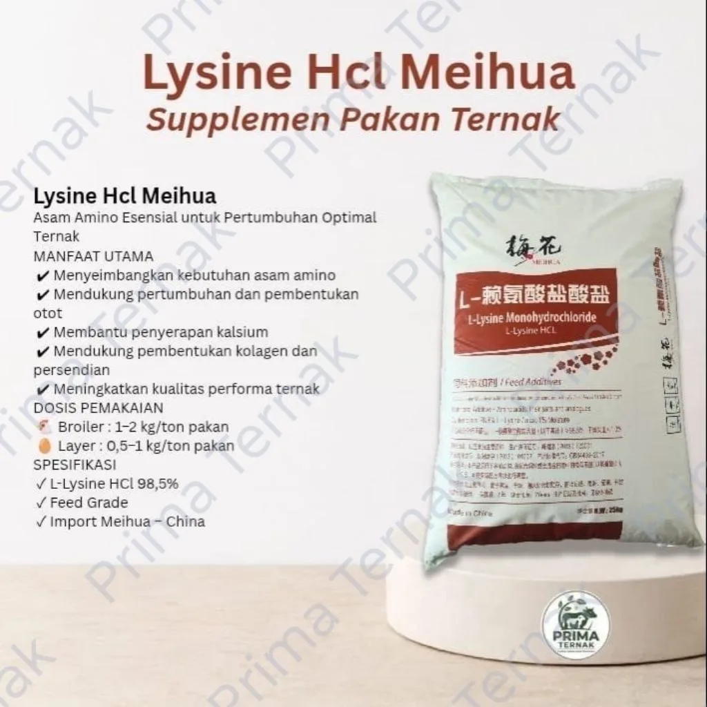 L-Lysine HCL MEIHUA untuk Ternak